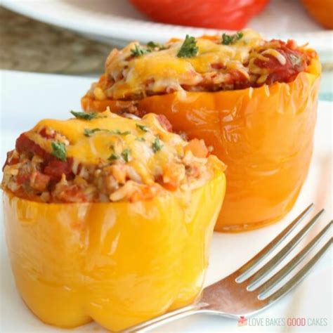 Slow Cooker Stuffed Peppers Love Bakes Good Cakes