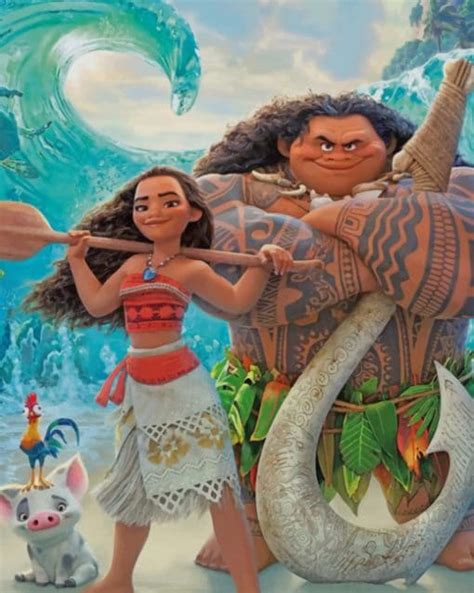 Moana Poster Cartoons Paint By Numbers Paint By Numbers For Adult
