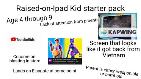 Raised On Ipad Kid Starter Pack Rstarterpacks Ipad Kid Know