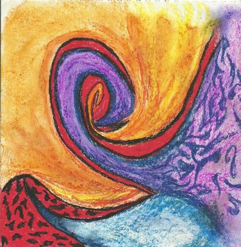Abstract Oil Pastels On Paper Oil Pastel Abstract Artwork