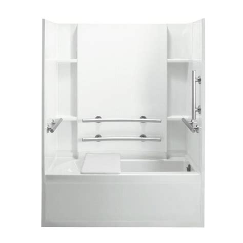 This kit is made specifically for corner showers, as it comes with a corner view shower enclosure of 36 in. Sterling Accord White 4-Piece Bathtub Shower Kit (Common ...