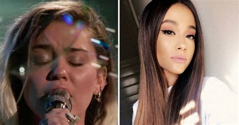 Manchester Bombing Miley Cyrus Dedicates Song To Ariana Grande And Victims Of Attack Daily Star