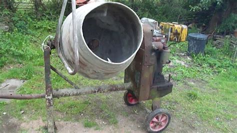 Cement Mixer with Lister Diesel Engine - YouTube