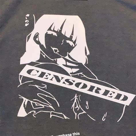 censored anime girl etsy
