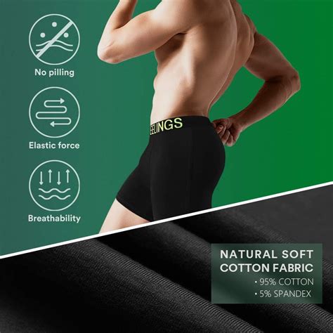 Buy Natural Feelings Boxer Briefs Mens Underwear Men Pack Soft Cotton Open Fly Underwear Online