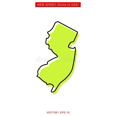 New Jersey Map Vector Design Template Stock Vector Illustration Of