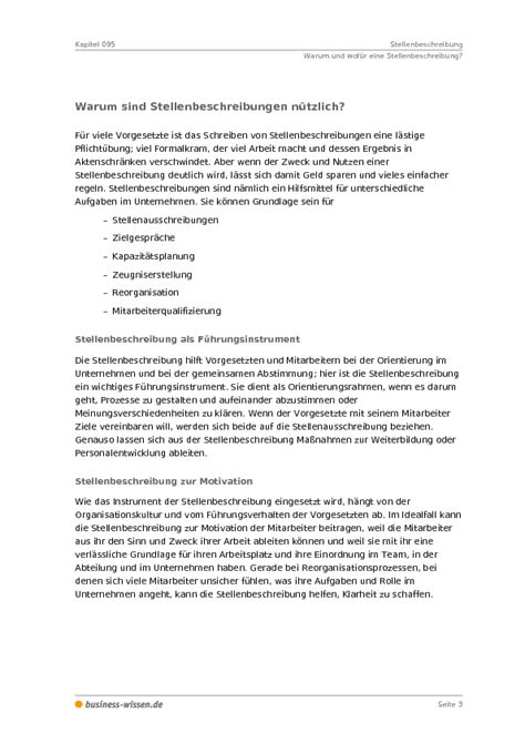 Muster aufhebungsvertrag für arbeitsvertrag kostenlose vorlage inkl. Stellenbeschreibung - Management-Handbuch - business-wissen.de