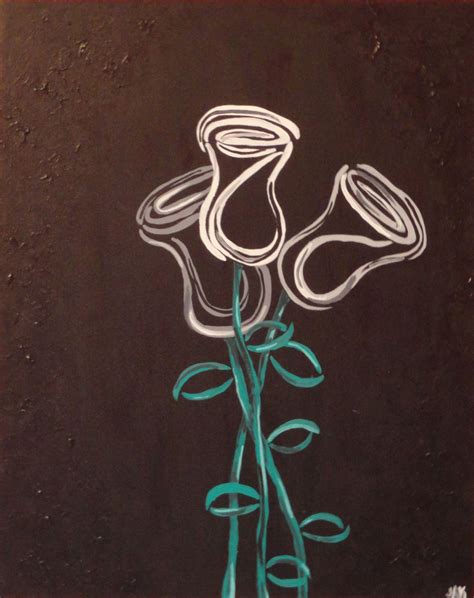 Roses Done With Acrylics On Canvas Art Acrylic Canvas