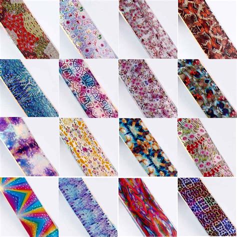 S.aliexpress.com/ejejquuj transfer foil young nails. Nail Art Transfer Foil Wraps Animal Feather Colorful ...