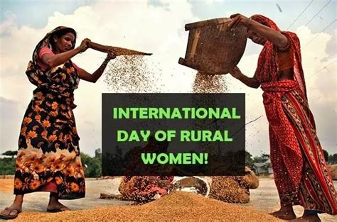 International Day Of Rural Women 15 October