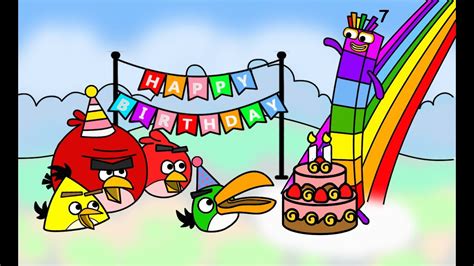 Numberblocks Seven Came To Angry Birds Birthday Party Numberblocks