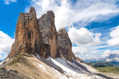 Tre Cime Di Lavaredo In Italian Alps Dolomites Three Famous Mountain