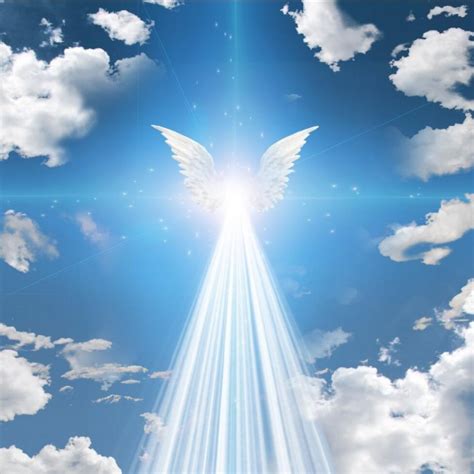 Abstract Photography Background Angel Wings Blue Sky White Clouds Backdrops