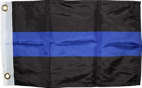 Police Thin Blue Line Flag 3x5 Poly