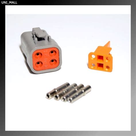Deutsch Dtp 4 Pin Genuine Female Connector Kit 12 14awg Solid Sockets