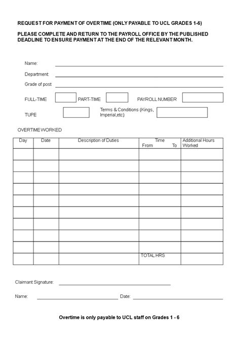 Overtime Sheet Templates At