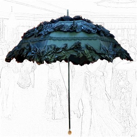 Antique Victorian Mourning Parasol