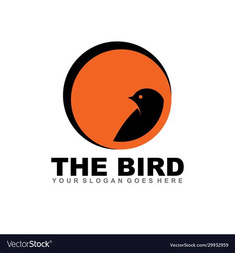 Bird Logo Design Inspiration Template Royalty Free Vector