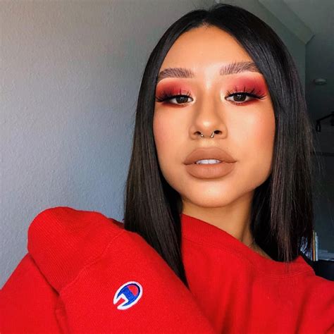 Jazminsus On Instagram “wowowow Had Fun Doing My Makeup Its Been A While ️🍒 Motd Red