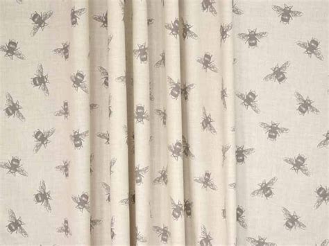 Bees Linen Curtain Fabric All Fabrics Of Stalybridge