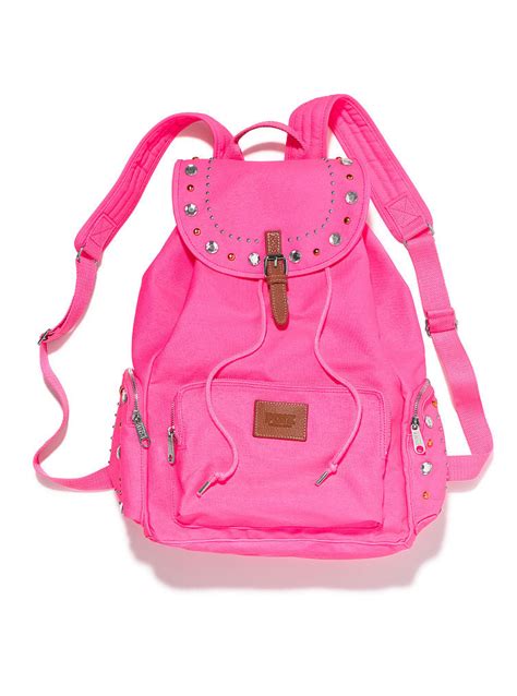 Victorias Secret Backpack In Pink Hot Pink With Gems Lyst