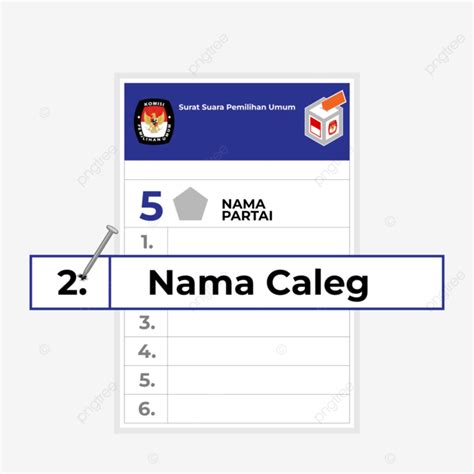 Sticker For The 2024 Election In Blue Vector Democrat Nasdem And Pan