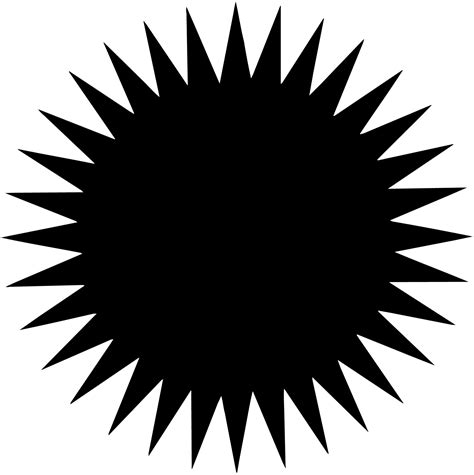 Starburst Black And White Free Download On Clipartmag