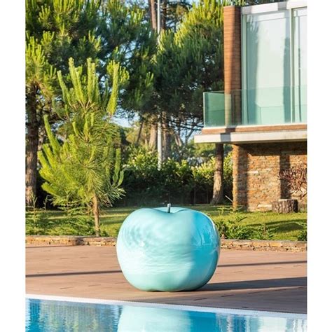 Saw something that caught your attention? Turquoise Glazed Ceramic Apple Sculpture