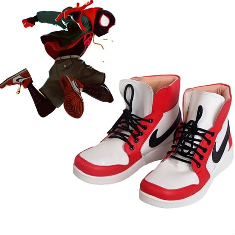 2018 Movie Spider Man Into The Spider Verse Miles Morales Cosplay Shoes