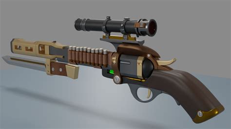 Gun Fantasy 3d Model Cgtrader