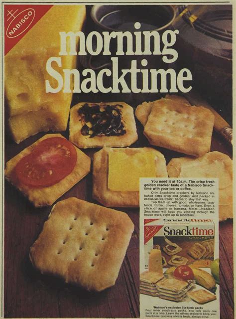 Nabisco Morning Snacktime Biscuits Crackers Magazine Advertisement Ad