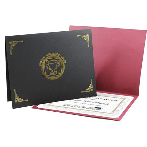 Customized Classic Certificate Folders