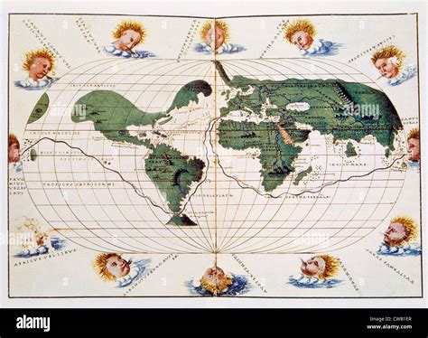 Mappa Di Ferdinando Magellano Del Viaggio 1519 1521 Pubblicato Nel
