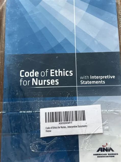 Code Of Ethics For Nurses With Interpretive Statements By Ana New In Plastic Picclick