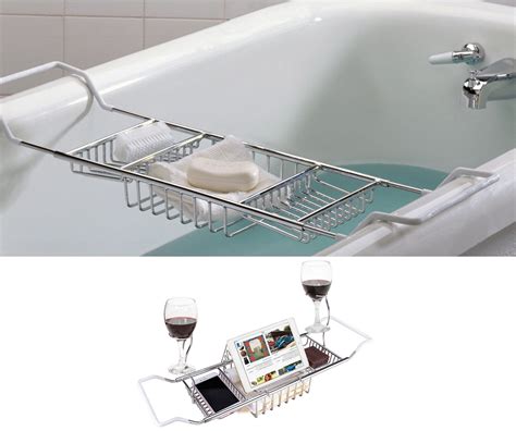 ipegtop 304 stainless steel bathtub caddy tray over bath tub racks shower ebay