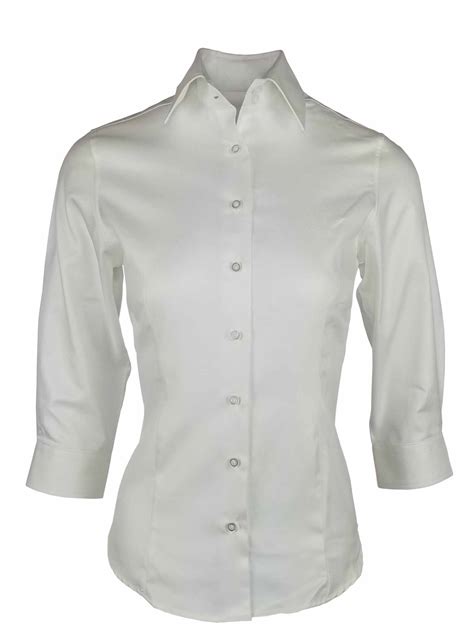 women-s-twill-shirt-white-three-quarter-sleeve-uniform-edit