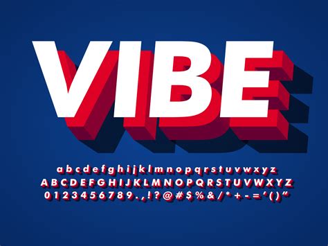 Vibe 3d Typeface Effect With Shadow 555548 Vector Art At Vecteezy