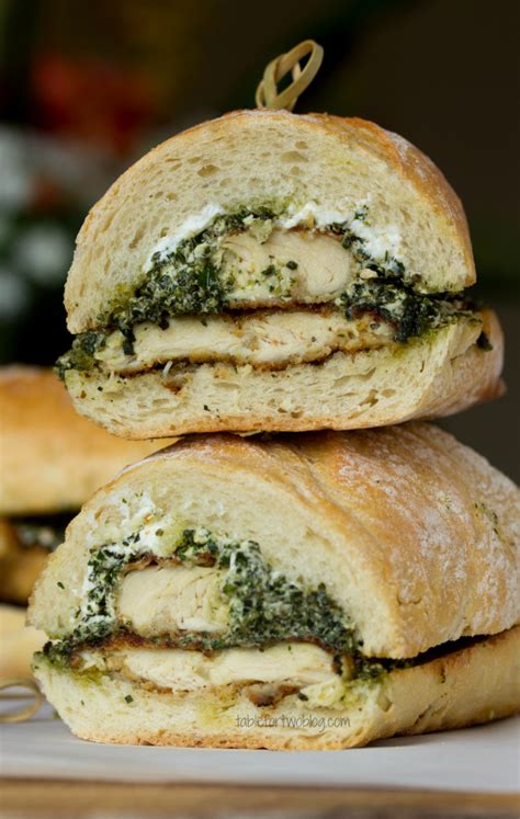 Goat Cheese Pesto Chicken Sandwich Table For Two By