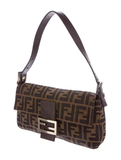 Fendi Zucca Baguette Bag Handbags Fen52580 The Realreal