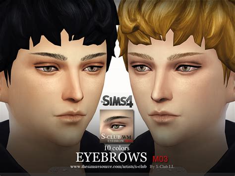 The Sims Resource S Club Ll Thesims4 Eyebrows M03
