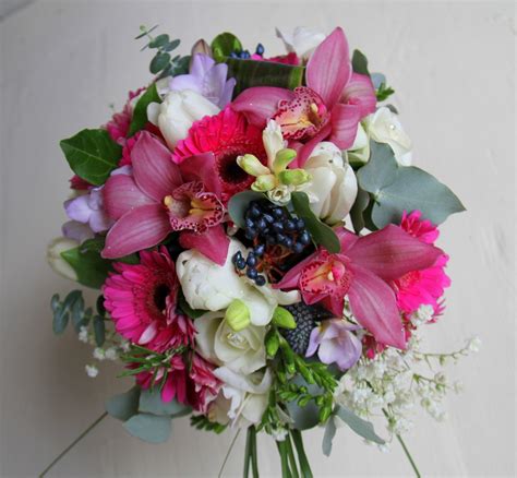 The Flower Magician Vibrant Hot Pink Spring Wedding Bouquet