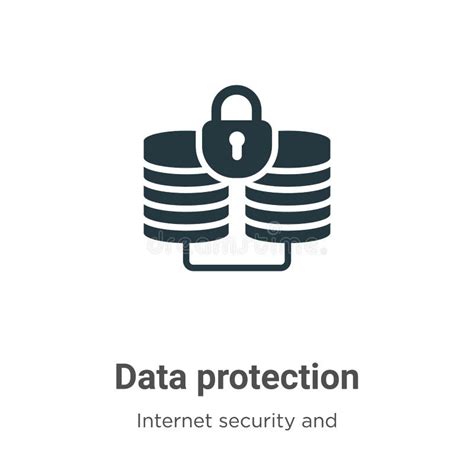 Data Protection Vector Icon On White Background Flat Vector Data