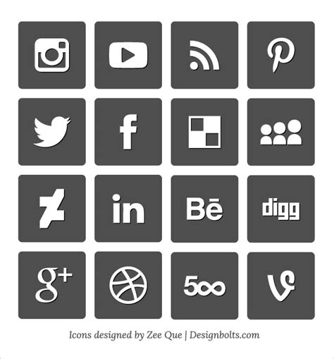 10 Best Free Social Media Icons Set By Designbolts