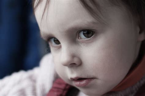 Sad Blue Eyes Stock Image Image Of Baby Emotion Babies 717971