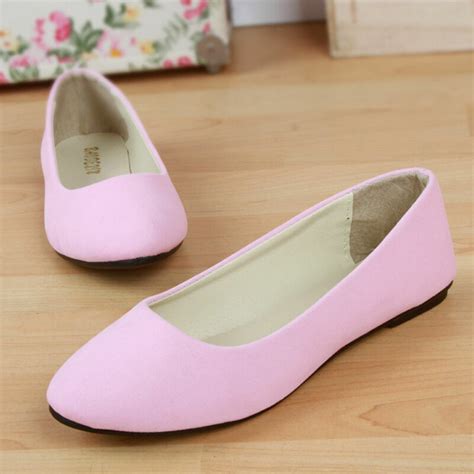 Women Ladies Ballerina Ballet Dolly Pumps Slip On Flat Loafers Office Shoes Size Ebay