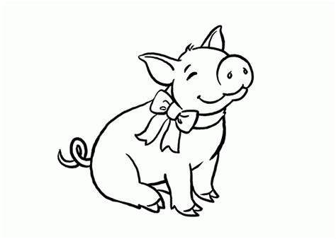 Cartoon Pig Coloring Pages For Kids And For Adults