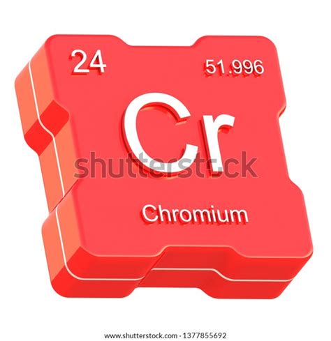 Chromium Element Symbol Periodic Table Series Stock Illustration
