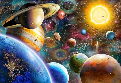 Planets In Space Wallpaper Wallsauce Uk