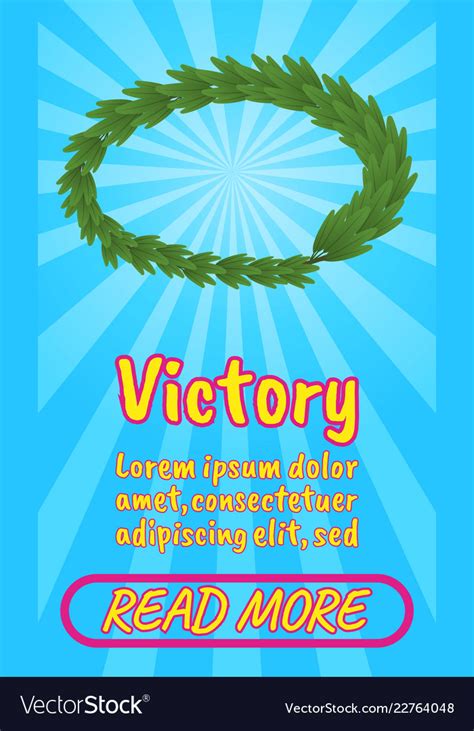 Victory Concept Banner Comics Isometric Style Vector Image