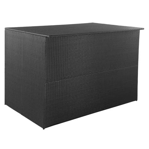 Ijaya 150cm Poly Rattan Garden Storage Box In Grey Furniture In Fashion